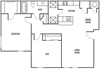 One Bedroom Den floor plan One Bedroom Den floor plan at Odyssey Ridge, Albuquerque, NM